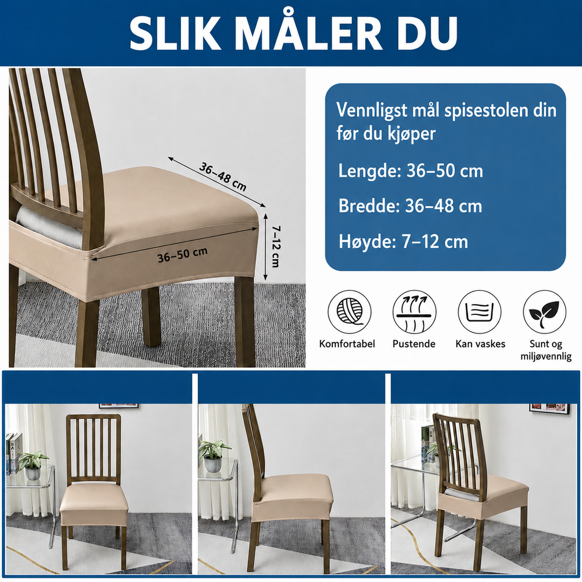Skadi - Setetrekk i Skinn for Stol