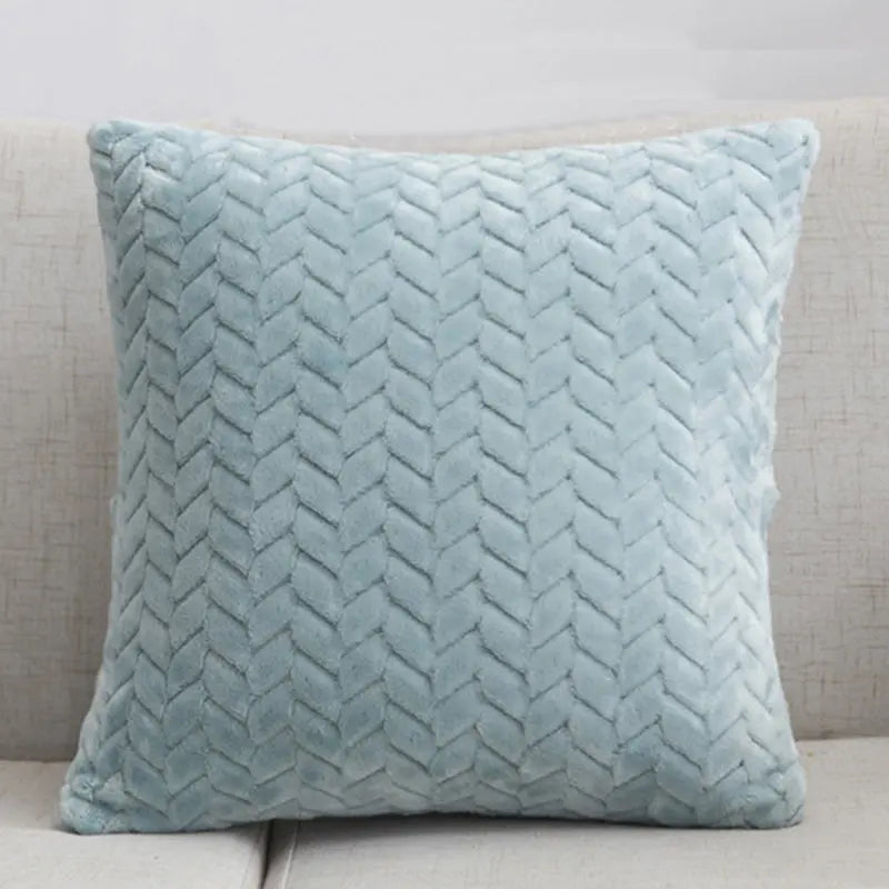 Flannel Solid Color Throw Pillow Cover Trekk&Cover