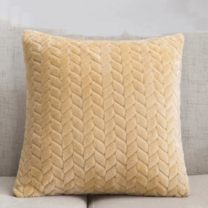 Flannel Solid Color Throw Pillow Cover Trekk&Cover
