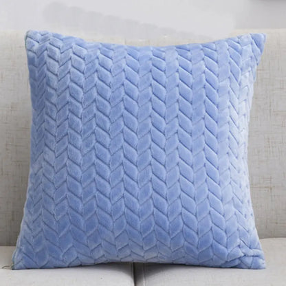 Flannel Solid Color Throw Pillow Cover Trekk&Cover
