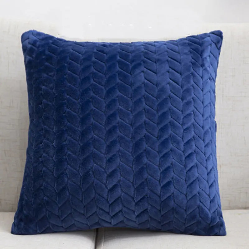 Flannel Solid Color Throw Pillow Cover Trekk&Cover