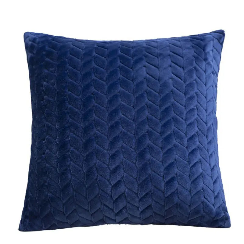 Flannel Solid Color Throw Pillow Cover Trekk&Cover