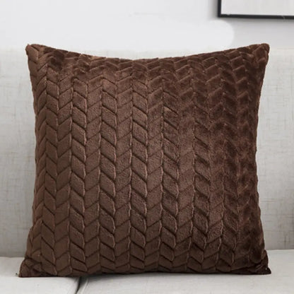Flannel Solid Color Throw Pillow Cover Trekk&Cover