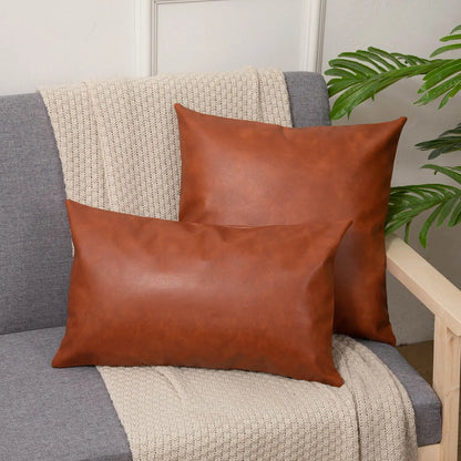 Leather Cushion Pillow Cover Trekk&Cover