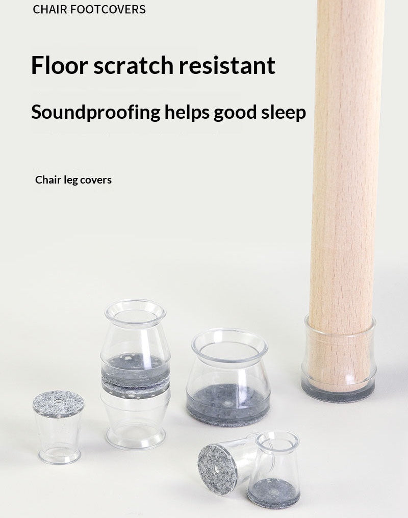 Chair leg covers with soundproofing benefits on a white background