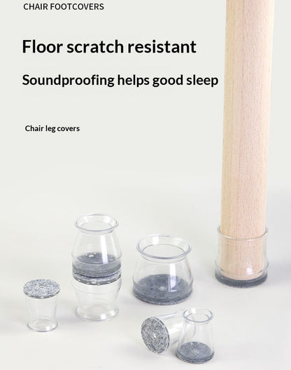 Chair leg covers with soundproofing benefits on a white background