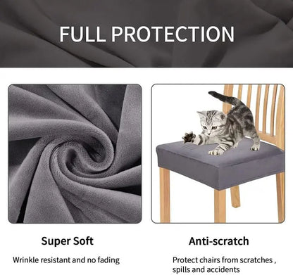 Silver Fox Velvet Saddle Chair Cover Trekk&Cover