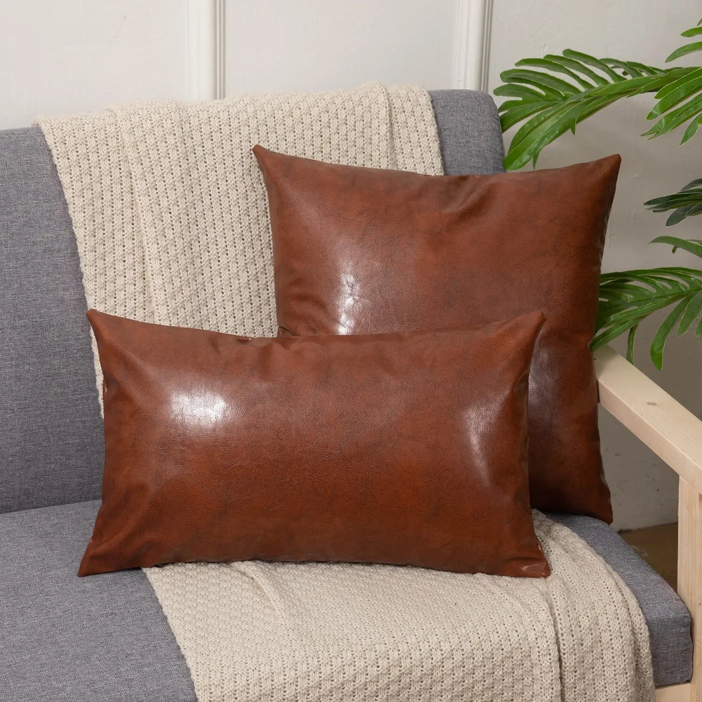 Leather Cushion Pillow Cover Trekk&Cover