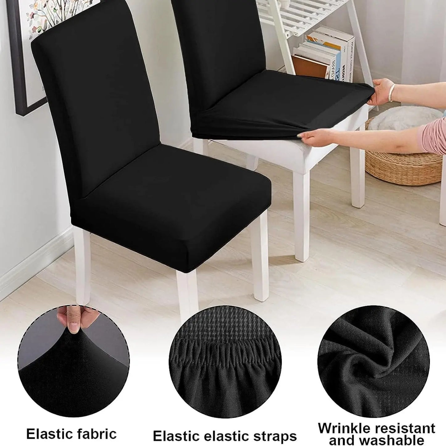 Solid Color Stretch Knit Chair Cover Naavian
