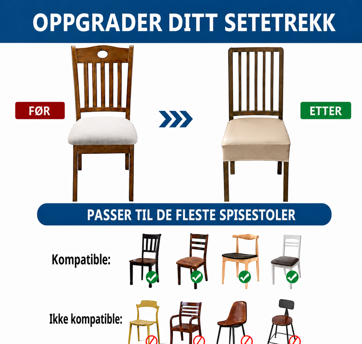 Skadi - Setetrekk i Skinn for Stol